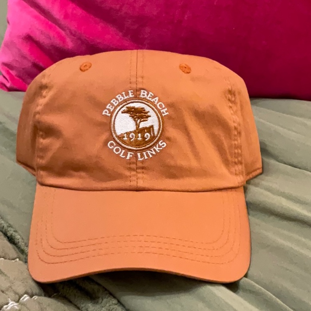 Pebble Beach Golf Links Orange Baseball Cap